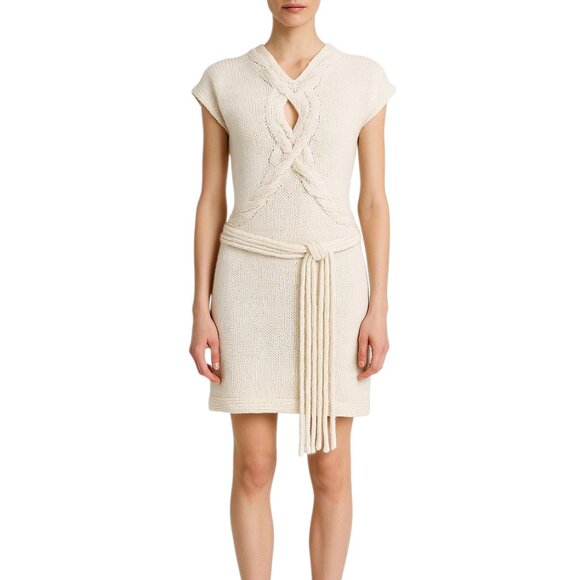 Adam Lippes Baby Alpaca Knit Mini Dress - Picture 1 of 16